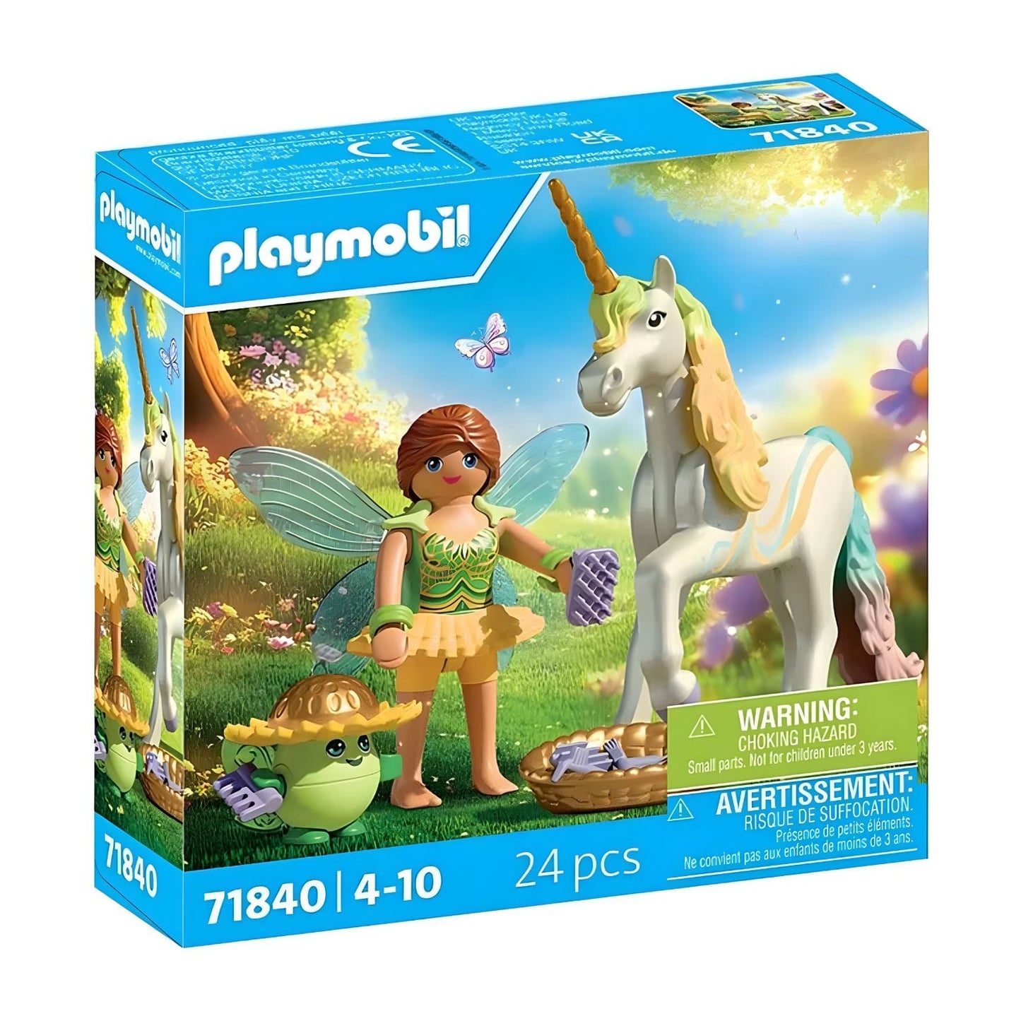 Playmobil 71840 Unicórnio Rainbow Flower com fada vista principal