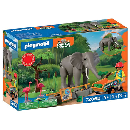 Caixa Playmobil 72068 Elefante com tratador