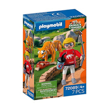 Playmobil 72089 Zoo Tigre e visitante com cena de observação no jardim zoológico