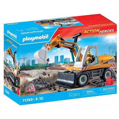 Caixa Playmobil Action Heroes 71749 Escavadora grande amarela