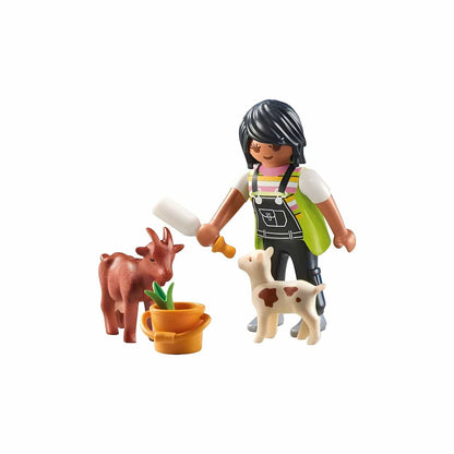 Playmobil 71759 mulher a dar biberão a cabritos