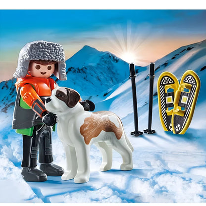 Playmobil 71741 Caminhadas com São Bernardo num cenário de neve