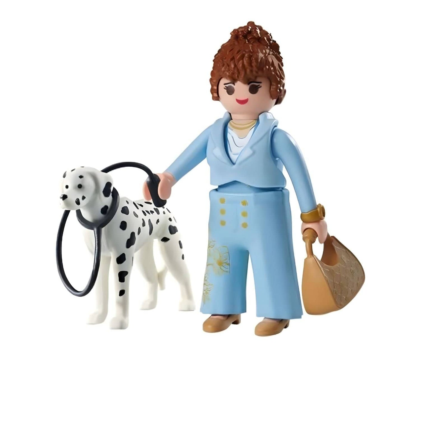 Playmobil Manager com Dálmata a passear no parque com trela e mala