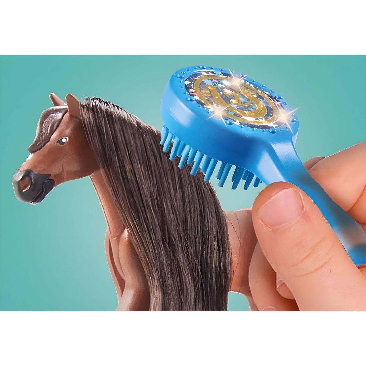 Playmobil Salto de Cavalos com Zoe e Blaze com cavalo, obstáculo de salto e acessórios de equitação