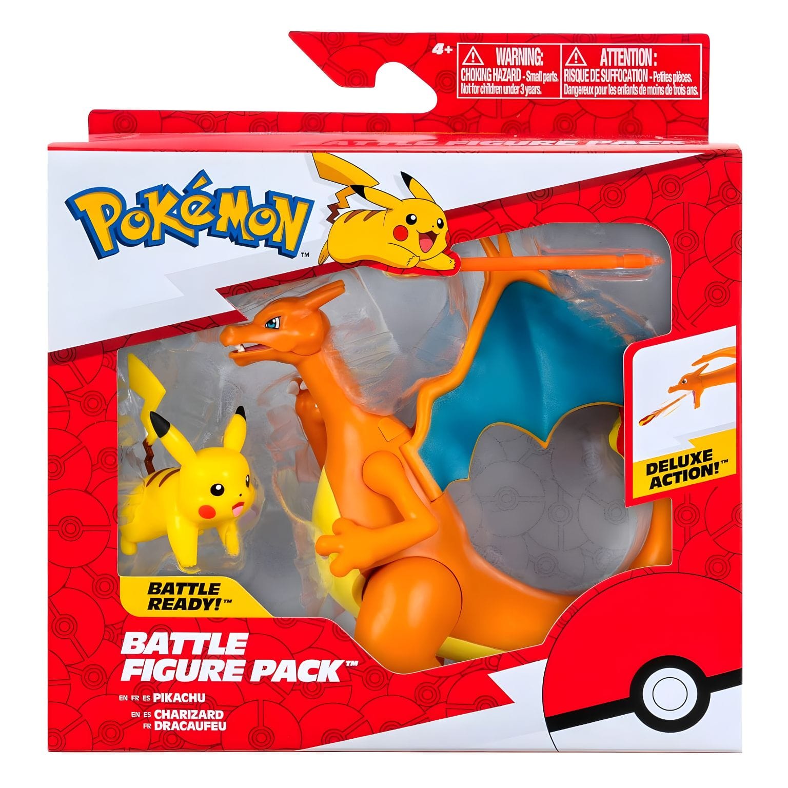 Pokémon Battle Figure Pikachu e Charizard em pack de duas figuras