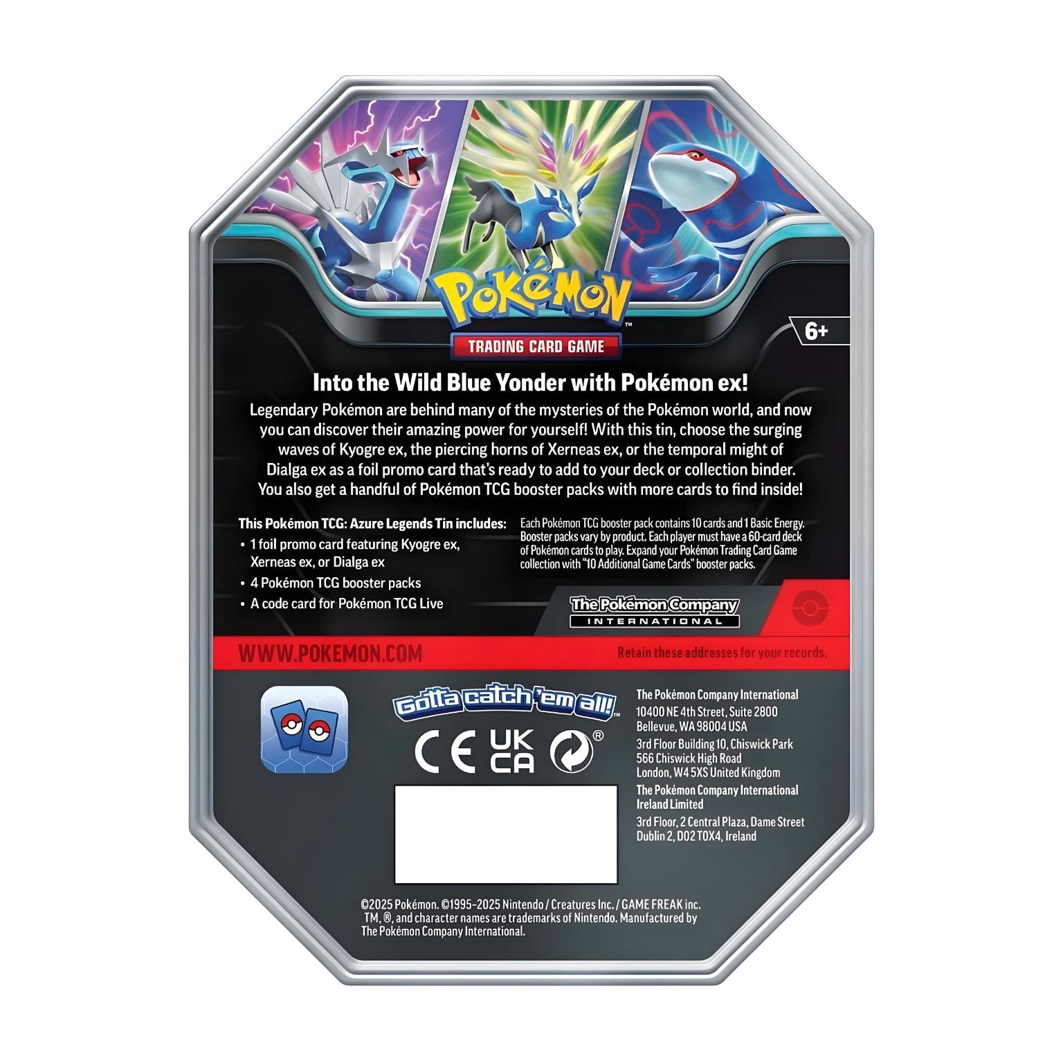 Pokémon TCG Azure Legends Tin - Xerneas