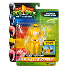 Power Rangers Ranger Amarelo Auto-Morphin na embalagem Re-Ignition