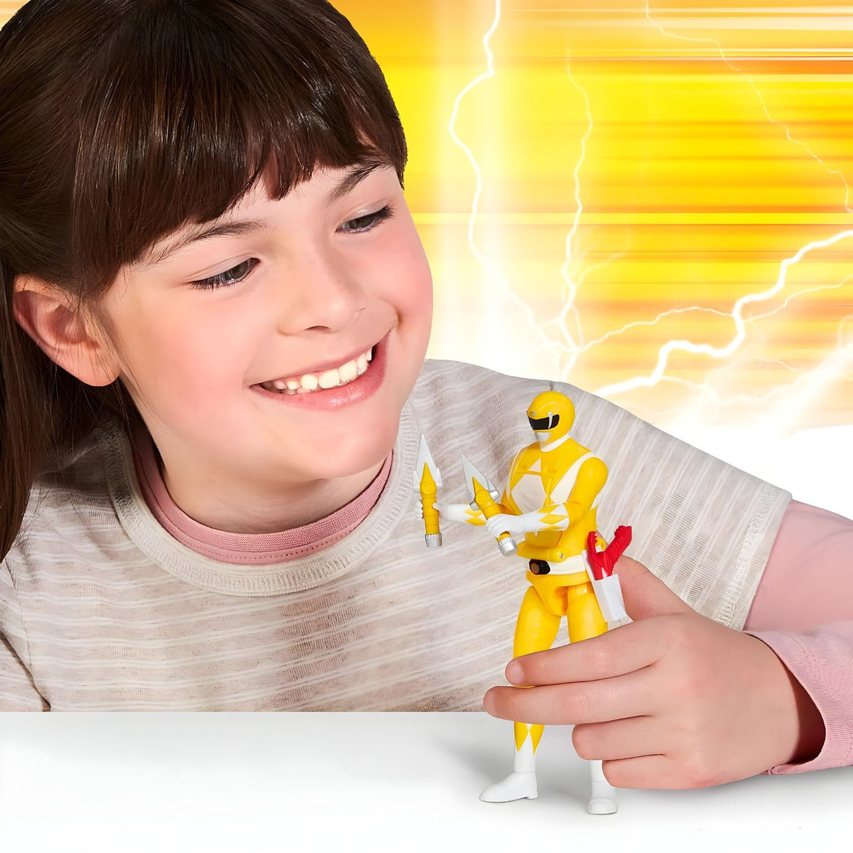 Power Rangers Ranger Amarelo Auto-Morphin da Playmates Toys