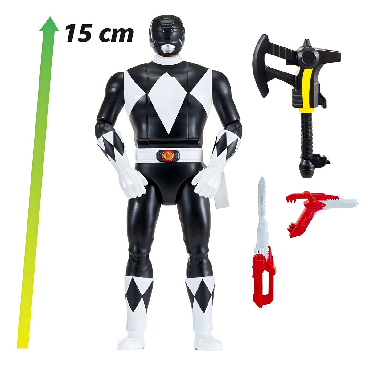 Ranger Preto Power Rangers com função de transformação Auto-Morphin