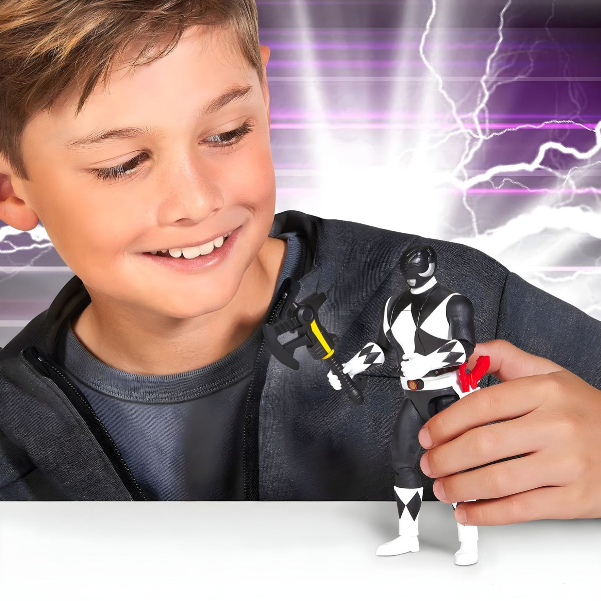 Power Rangers Ranger Preto com Power Axe e Blade Blaster