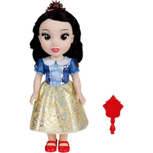 Princesa Disney Branca de Neve com vestido clássico e acessório vermelho