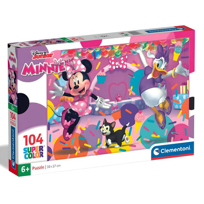 Caixa do Puzzle Disney Minnie e Margarida 104 peças da Clementoni