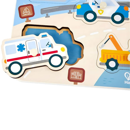 Puzzle de pegas Veículos de emergência: pormenor da ambulância
