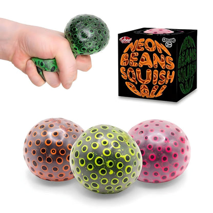 Squish Ball Scrunchems Neon Beans para brincadeira sensorial