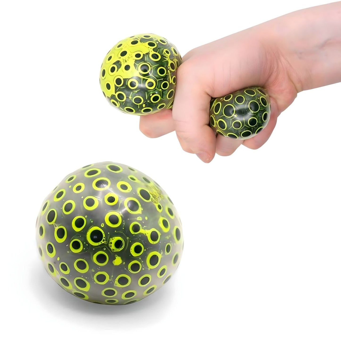 Brinquedo sensorial Scrunchems Neon Beans Squish Ball para apertar