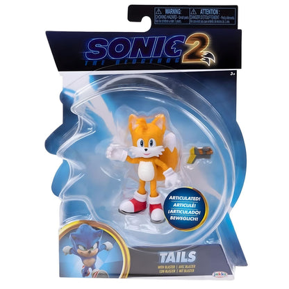 Figura Tails com Blaster Sonic The Hedgehog na embalagem