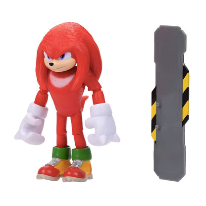 Figura Knuckles em vista de três quartos com prancha de snowboard