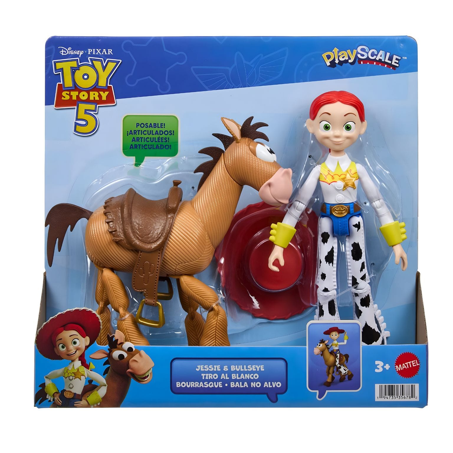Toy Story 5 Jessie e Bullseye embalagem frontal