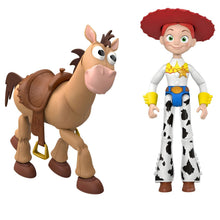 Toy Story 5 Jessie e Bullseye vista frontal das figuras