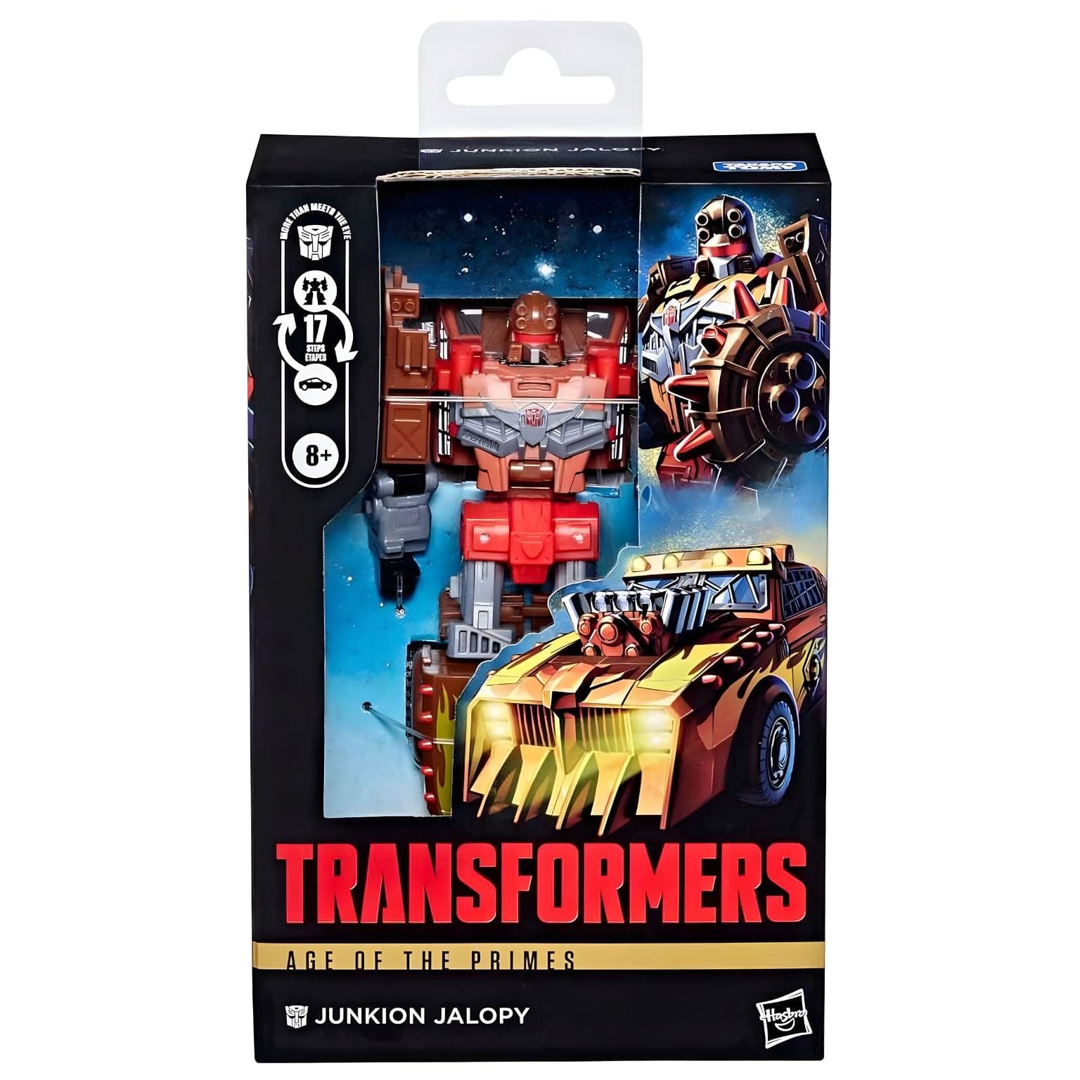 Transformers Age of the Primes Junkion Jalopy em modo veículo e modo robô