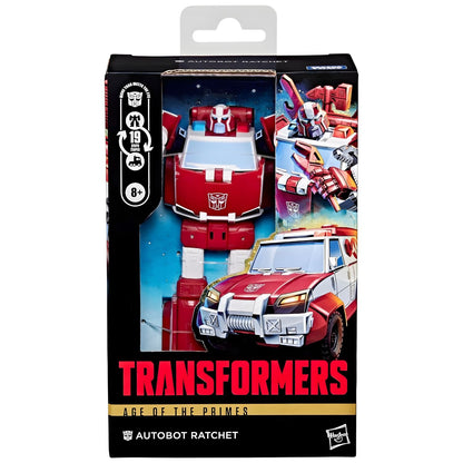 Transformers Age of The Primes Ratchet na embalagem