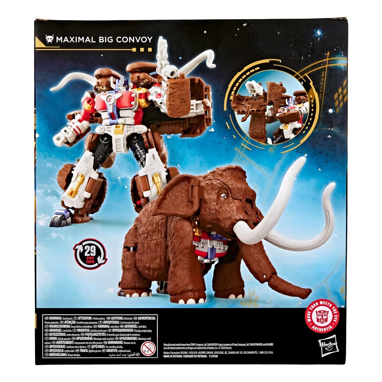 Transformers Age of The Primes Maximal Big Convoy em modo robô e mamute
