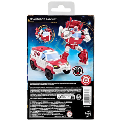 Traseira da embalagem do Transformers Age of The Primes Ratchet
