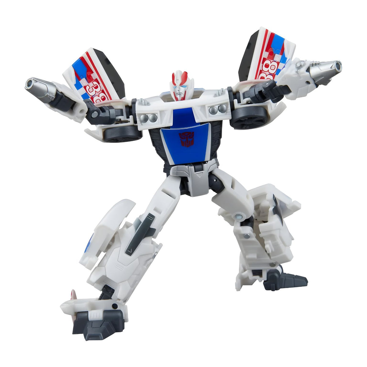 Figura Smokescreen com braços abertos e dois blasters em modo robô