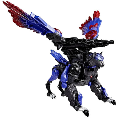 Transformers Age of the Primes Razorclaw em forma robô e criatura com asas coloridas