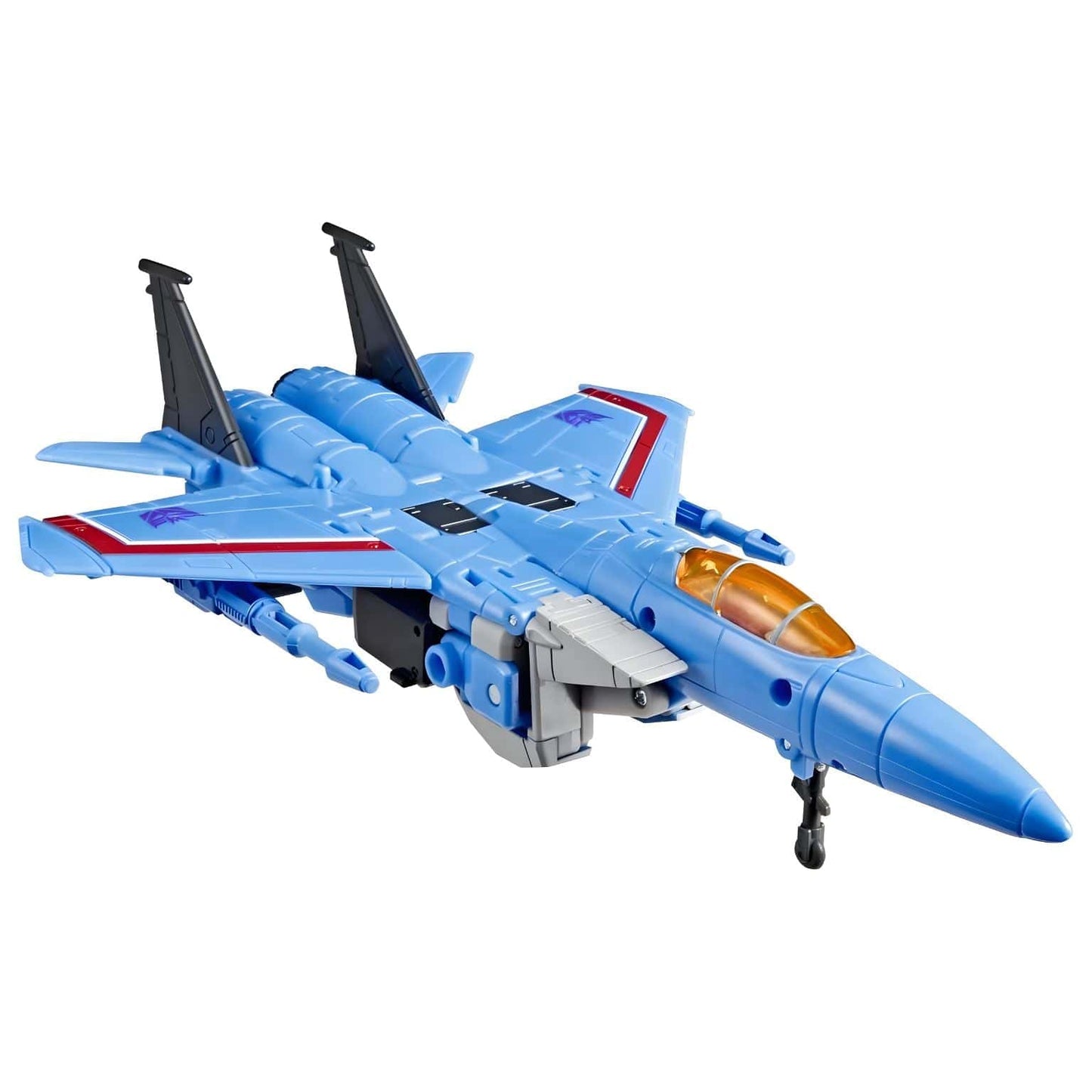 Transformers Studio Series Thundercracker em modo robô e avião de combate azul