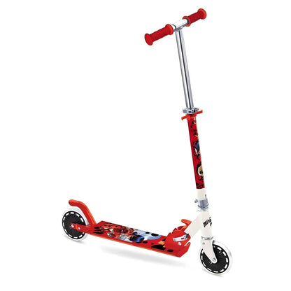 Trotinete Aluminio Ladybug vermelha com punhos vermelhos