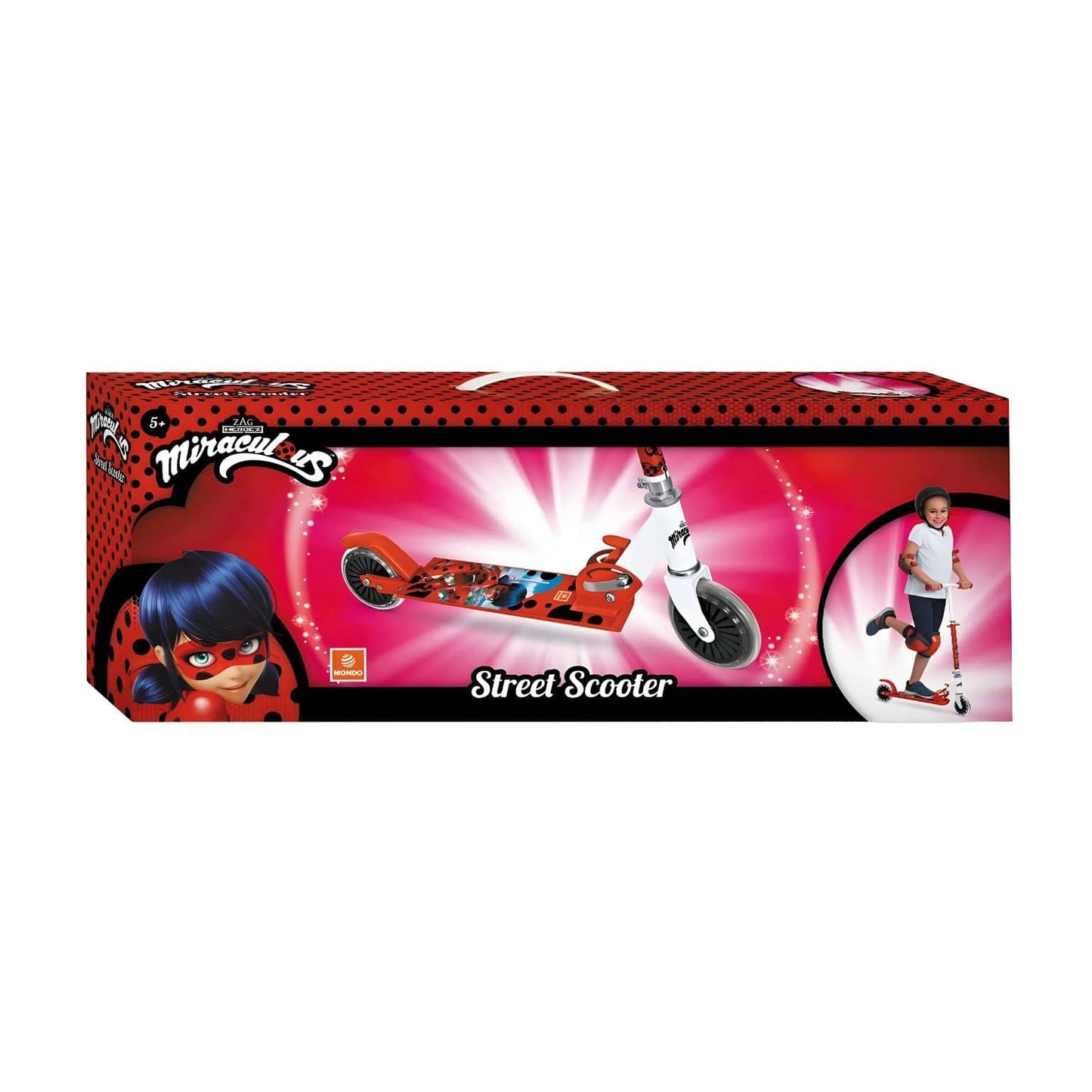 Trotinete Aluminio Ladybug vermelha temática Ladybug para crianças
