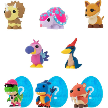 Figuras Adopt Me Ilha Fóssil: leão, ouriço rosa, raposa, aves e dinossauros com ovos