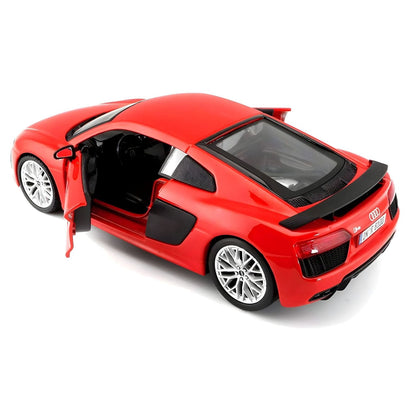 Audi R8 V10 plus visto de trás com portas abertas