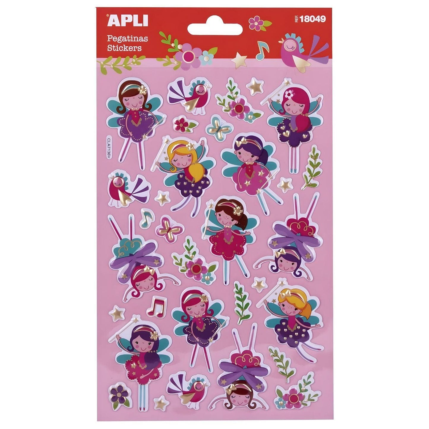 Apresentamos Autocolantes permanentes Fadas e Flores com o SKU 921804925 recomendado para + 3 anos