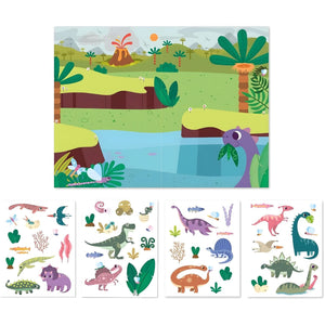 Apresentamos Autocolantes reutilizáveis - Dinossauros com o SKU 921937425 recomendado para + 3 anos