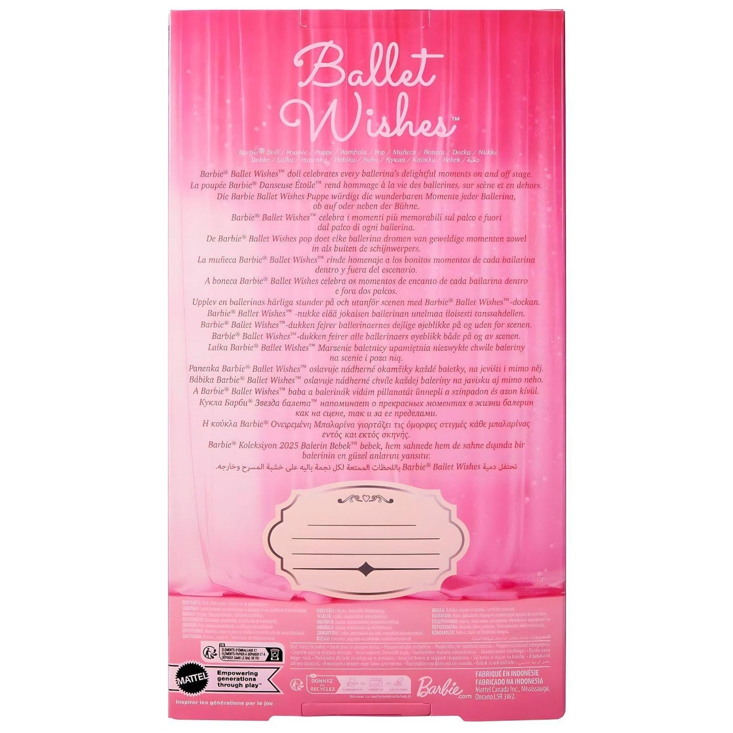 Apresentamos Barbie Signature Ballet Wishes com o SKU 232609725 recomendado para + 6 anos