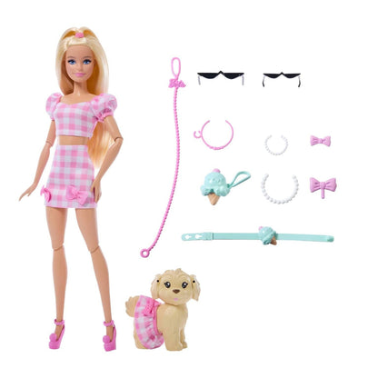 Barbie Twinning Looks com cão