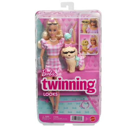 Barbie Twinning Looks com cão