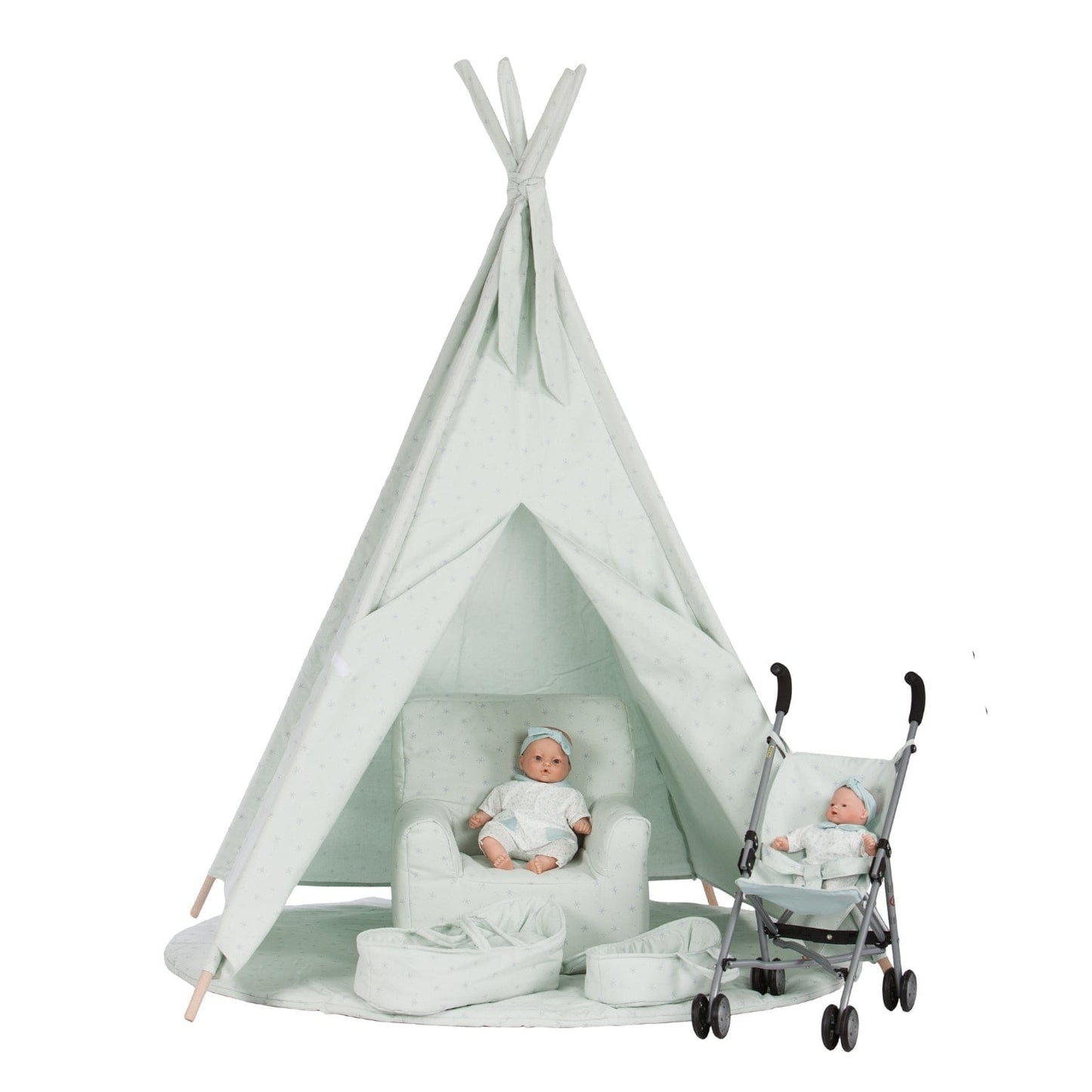 Apresentamos Boneca bebé verde estrelita com o SKU 82058424 recomendado para + 12 meses