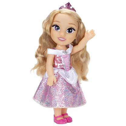 Boneca Aurora 35 cm de tiara a acenar