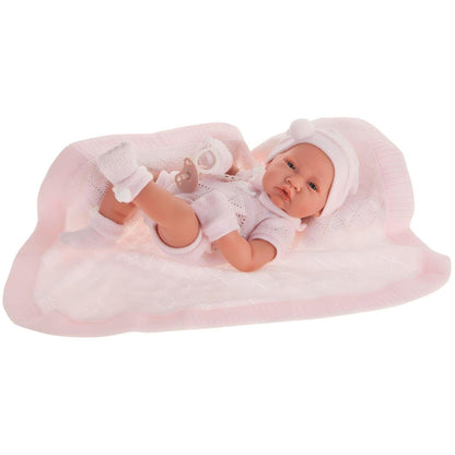 Boneca Recém-Nascida Rosa 42 cm