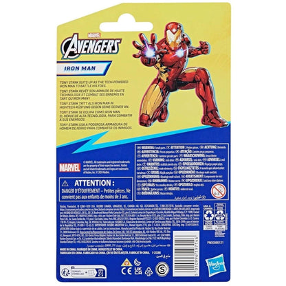 Verso da embalagem da figura Avengers Iron Man