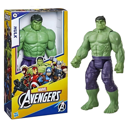 Boneco Titan Hero Hulk ao lado da respetiva caixa Avengers