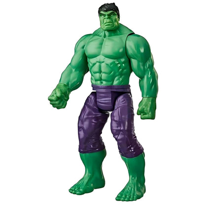 Boneco Marvel Titan Hero Hulk verde com calções roxos