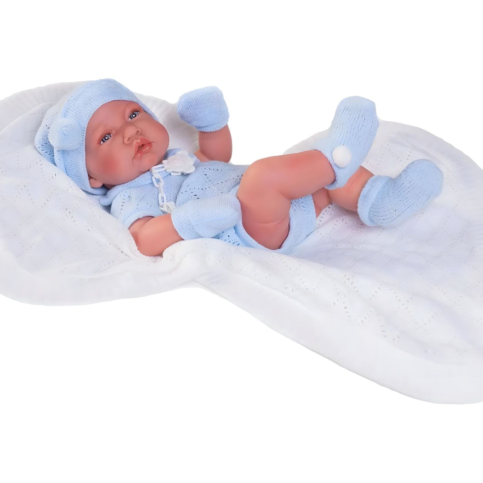 Apresentamos Boneco Recém-Nascido Azul  42 cm com o SKU 575006323 recomendado para + 3 anos