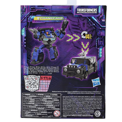 Transformers Legacy Crankcase: verso da caixa com instruções de conversão