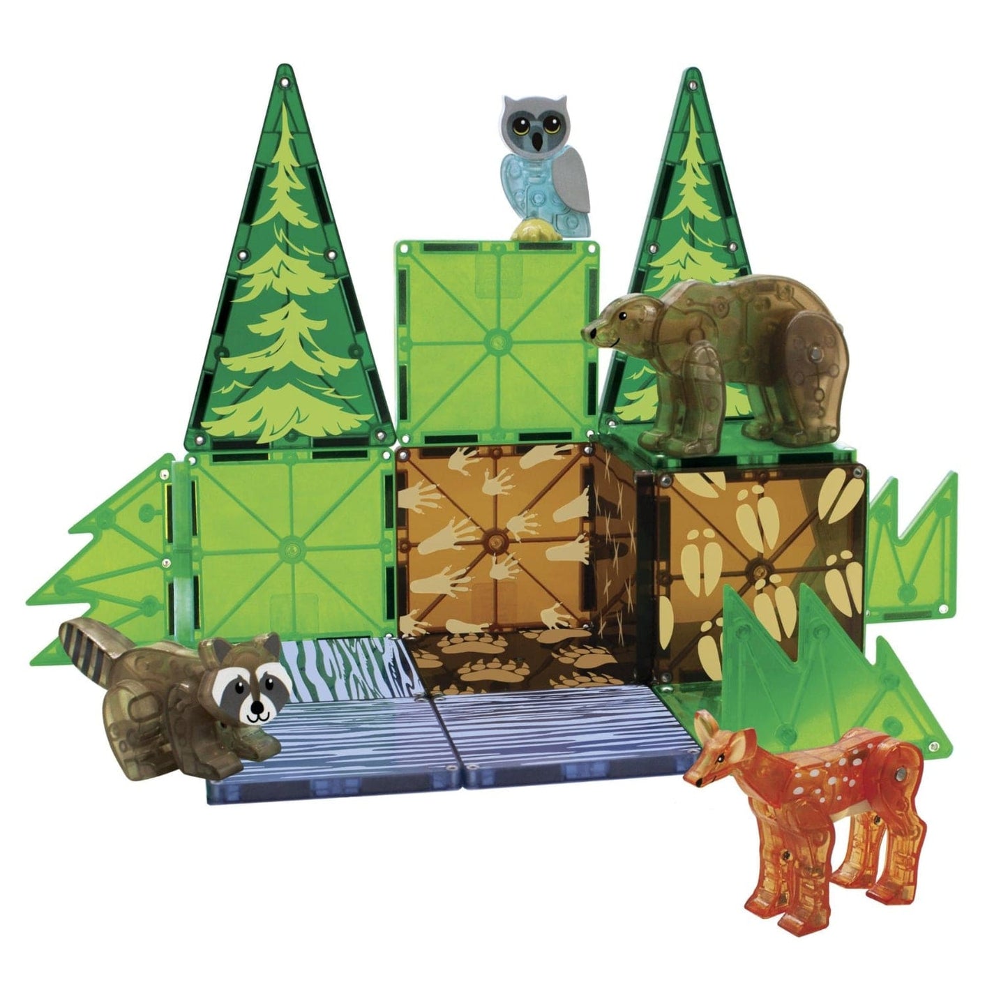 Apresentamos Magna-Tiles Animais da Floresta com o SKU 772222524 recomendado para + 3 anos