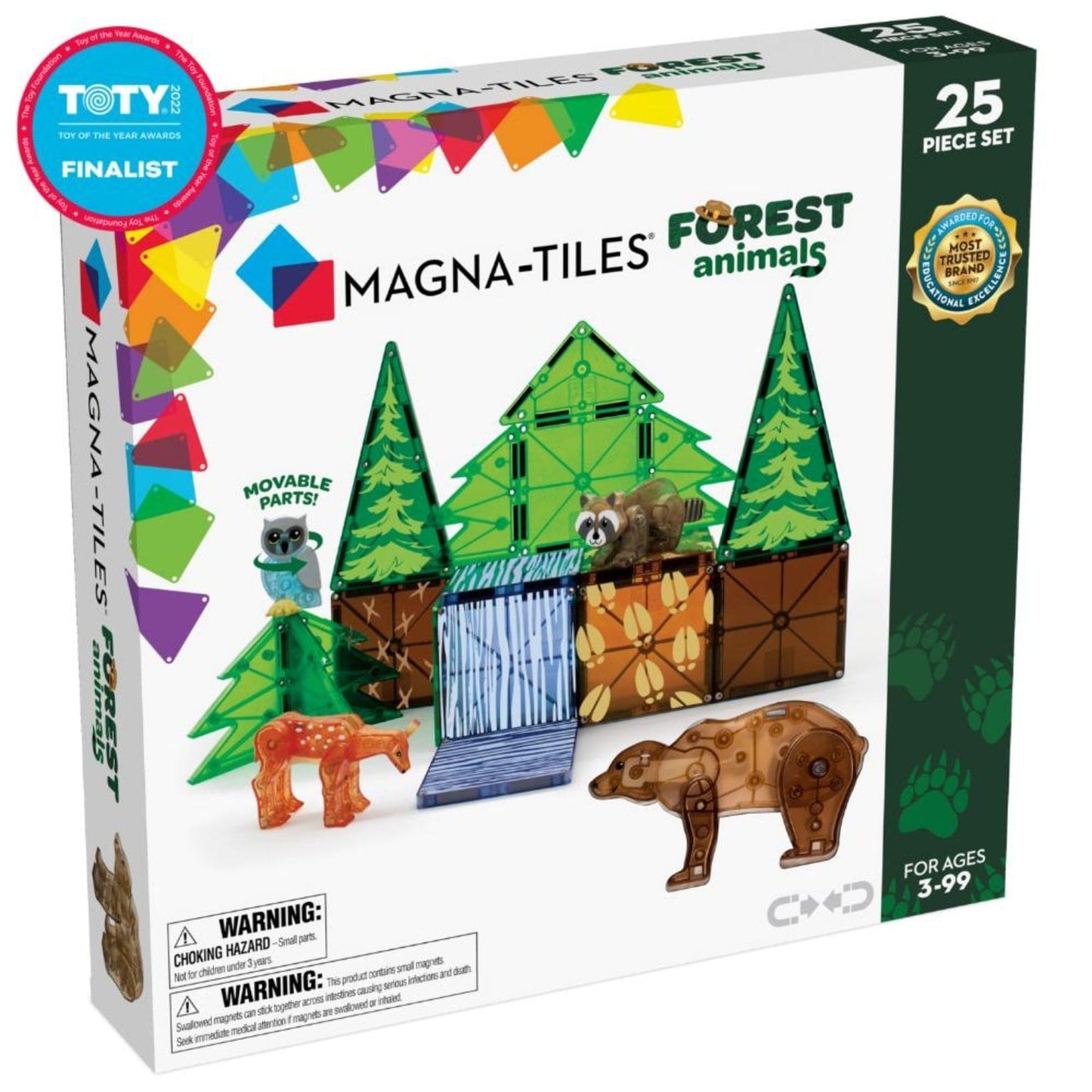 Apresentamos Magna-Tiles Animais da Floresta com o SKU 772222524 recomendado para + 3 anos