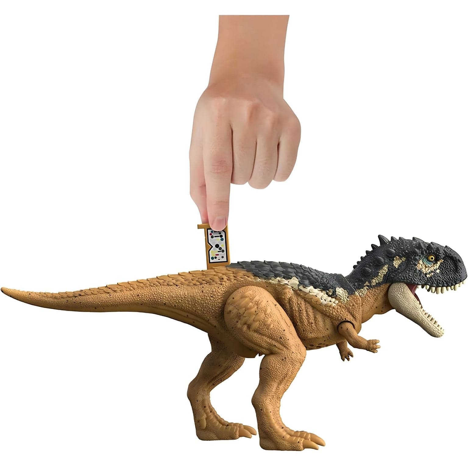 Apresentamos Jurassic World Skorpiovenator ruge e ataca com o SKU 853407924 recomendado para + 4 anos